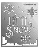 Let it snow stencil with snowflakes. "Let it Snow"