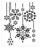 Stencil of falling snowflakes for cards and crafts with this mylar stencil