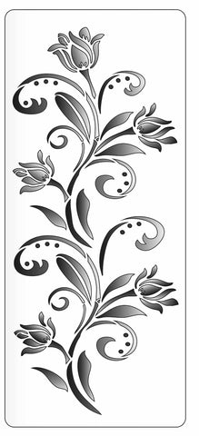 Stencil - Floral Twisle for Best Wishes Cards