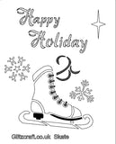 Happy Holidays Stencil for cards and crafts 