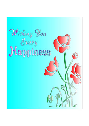 CLEARANCE - Wishing You Every Happiness - Poppy Flower