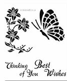 Butterfly sentiments stencil to be used with Wobblie 
