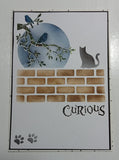 2 Layer Cat on the wall stencil