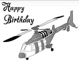 Helicopter Stencil for birthday card 