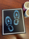 Santa Footprint stencil