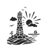 Lighthouse Stencils for Beach seaside theme - Mylar stencils