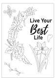 Divine Designs A5 Stamp set - Live your best life