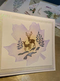 2 layer Maple leaf and deer stencils