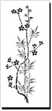 Stencil of bamboo in flower for crafts and card making