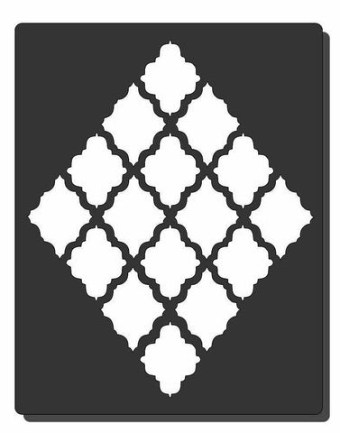 Stencil of diamond weave background for card making and crafts
