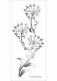 Flower Spindle Stencil for best wishes cards