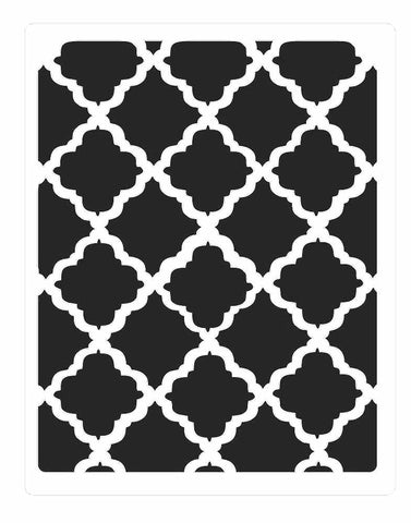 Stencil of square weave background for card making and crafts
