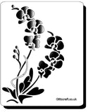 Two orchid flowers - mylar stencil