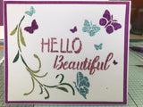 CLEARANCE - Hello Beautiful Stencil