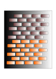 Stencil of bricks as a pattern background for card making and crafts