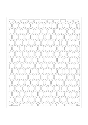 Honeycomb stencil geometric pattern