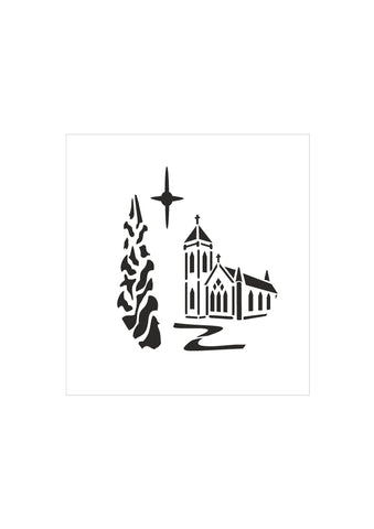 Bauble - Church stencil