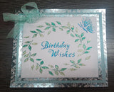 Birthday Wishes Stencil - Happy Birthday Wreath 