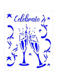 Stencil of  Champagne glasses for a Celebration