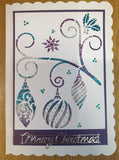 Christmas Bauble Swirl Stencil with Glitzcraft paste