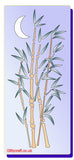 Mylar Stencil of the Moon among Bamboo stalks 