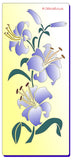 Stencil of stem of Lily flowers
