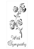 Floral DL stencil With Sympathy