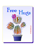 Cactus Free Hugs Stencil by Glitzcraft