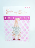 globe background stencil gnome your'e my bestie