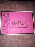 CLEARANCE - Hello Flowers Banner Stencil