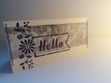 CLEARANCE - Hello Flowers Banner Stencil