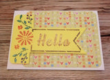 CLEARANCE - Hello Flowers Banner Stencil