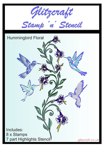 Hummingbird Stamp and Stencil A5 Set