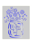   jar of flowers stencils 