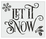 Let it snow stencil for Christmas cards and crafts