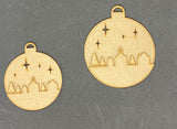 MDF 8 Pack Christmas Baubles - 3D Skyline
