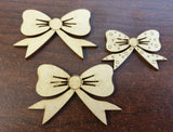 MDF Bows - set of 6 pcs