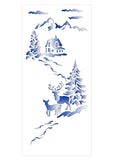 Mountain Retreat Stencil with Deer 