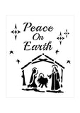 Peace On Earth Nativity Stencil