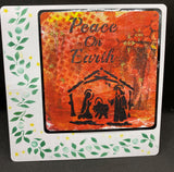 Peace On Earth Nativity Stencil