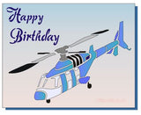 Helicopter Stencil for birthday card 