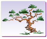 Bonsai tree stencil for cards and crafts