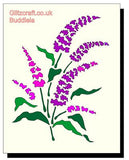 Buddleia flower stencil for cards and crafts.