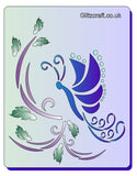 Butterfly swirl stencil - Mylar stencil for cards and crafting