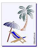 Deckchair holiday stencil