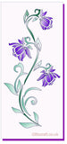 Tall flowering plant with 3 flowers - mylar stencil for cards and crafts