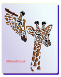 Giraffes Stencil for cards and crafts