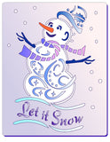 Snowman Stencil - Let it Snow 