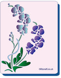 Two tall orchid flowers for cards and crafts