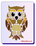 Stencil of Owl for cards and crafts